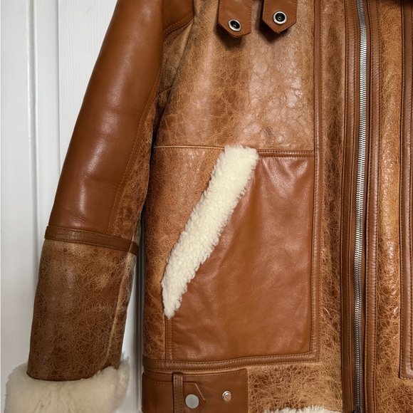 The Arrivals Moya Alpine Leather Shearling Jacket - Picture 5 of 9